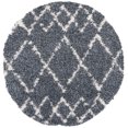 thumbnail image 1 of SAFAVIEH Pro Lux Marcus Geometric Shag Area Rug, Blue/Creme, 6'7" x 6'7" Round, 1 of 10