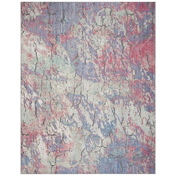 SAFAVIEH Provance Celina Abstract Area Rug, Aqua/Purple, 9' x 12'