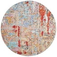thumbnail image 1 of SAFAVIEH Provance Roseann Abstract Area Rug, Yellow/Red, 6'7" x 6'7" Round, 1 of 9