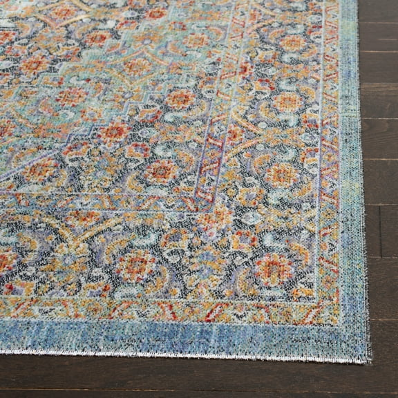 SAFAVIEH Provance Wyatt Traditional Runner Rug, Blue/Yellow, 2'2" x 8'