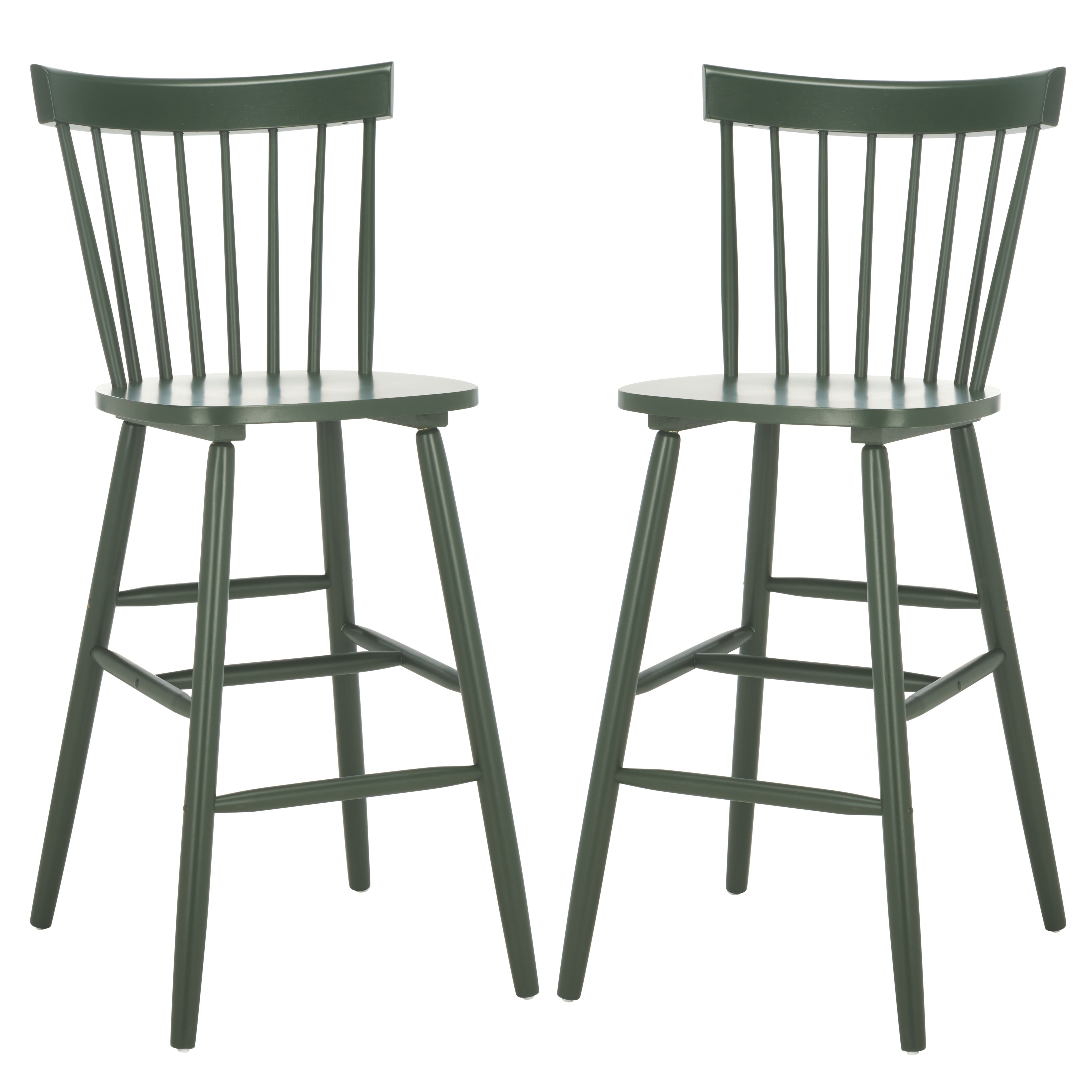 SAFAVIEH Providence Round Mid Back Bar Stool, Garden Green - Walmart.com