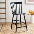 thumbnail image 1 of SAFAVIEH Providence Solid Spindle Back Counter Stool with Footrest, Black, 1 of 7