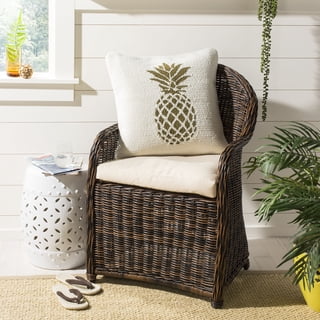 SAFAVIEH Pure Pineapple 20" x 20" Indoor/Outdoor Pillow, Gold/White