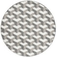 thumbnail image 1 of SAFAVIEH Pyramid Agatha Geometric Area Rug, Gray/Ivory, 6'7" x 6'7" Round, 1 of 7