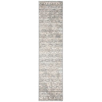 SAFAVIEH Pyramid Anastasia Geometric Runner Rug, Ivory/Charcoal, 2'2" x 11'