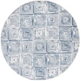 thumbnail image 1 of SAFAVIEH Pyramid Arseny Geometric Area Rug, Ivory/Blue, 6'7" x 6'7" Round, 1 of 7