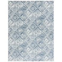 SAFAVIEH Pyramid Arseny Geometric Area Rug, Ivory/Blue, 8' x 10'