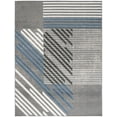 thumbnail image 1 of SAFAVIEH Pyramid Aubrey Geometric Area Rug, Grey/Blue Ivory, 9' x 12', 1 of 7