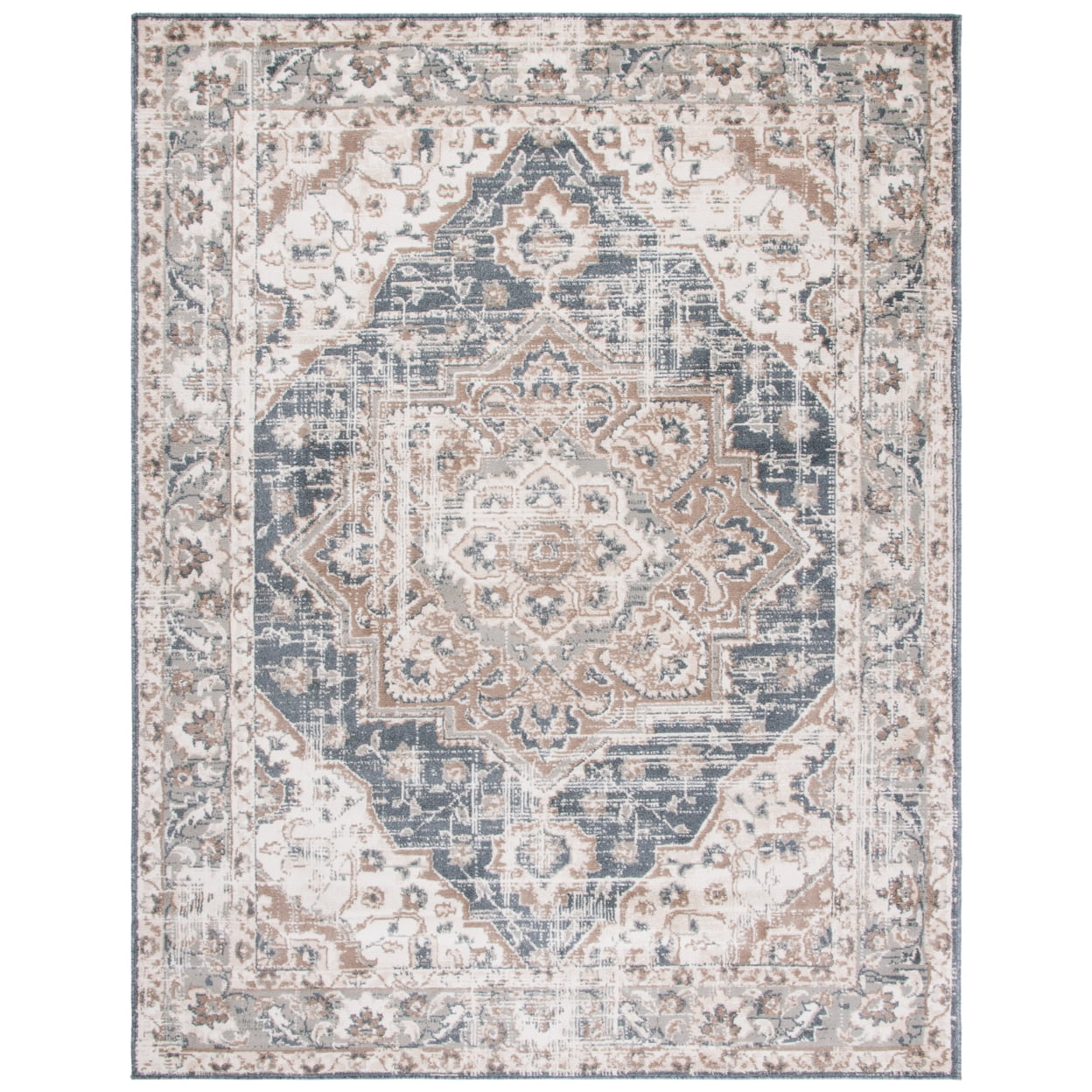 Safavieh Pyramid Collection Ivory Beige Area Rug, 8' X 10', Distressed ...