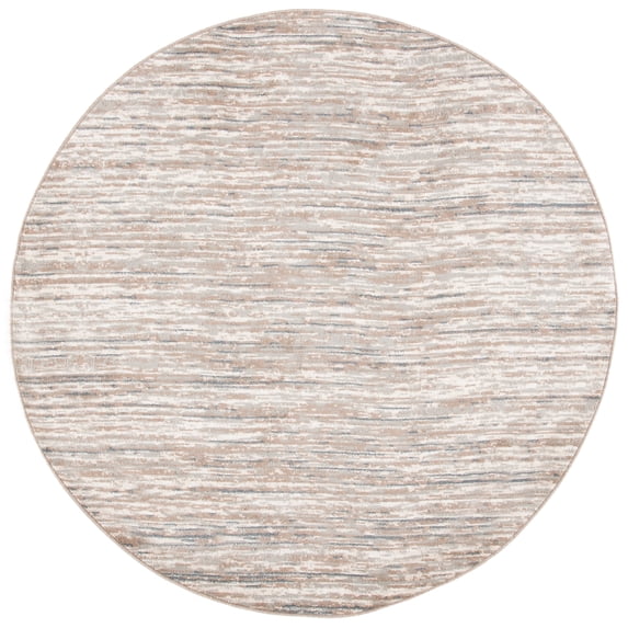 SAFAVIEH Pyramid Ekaterina Abstract Area Rug, Grey/Ivory, 4' x 4' Round