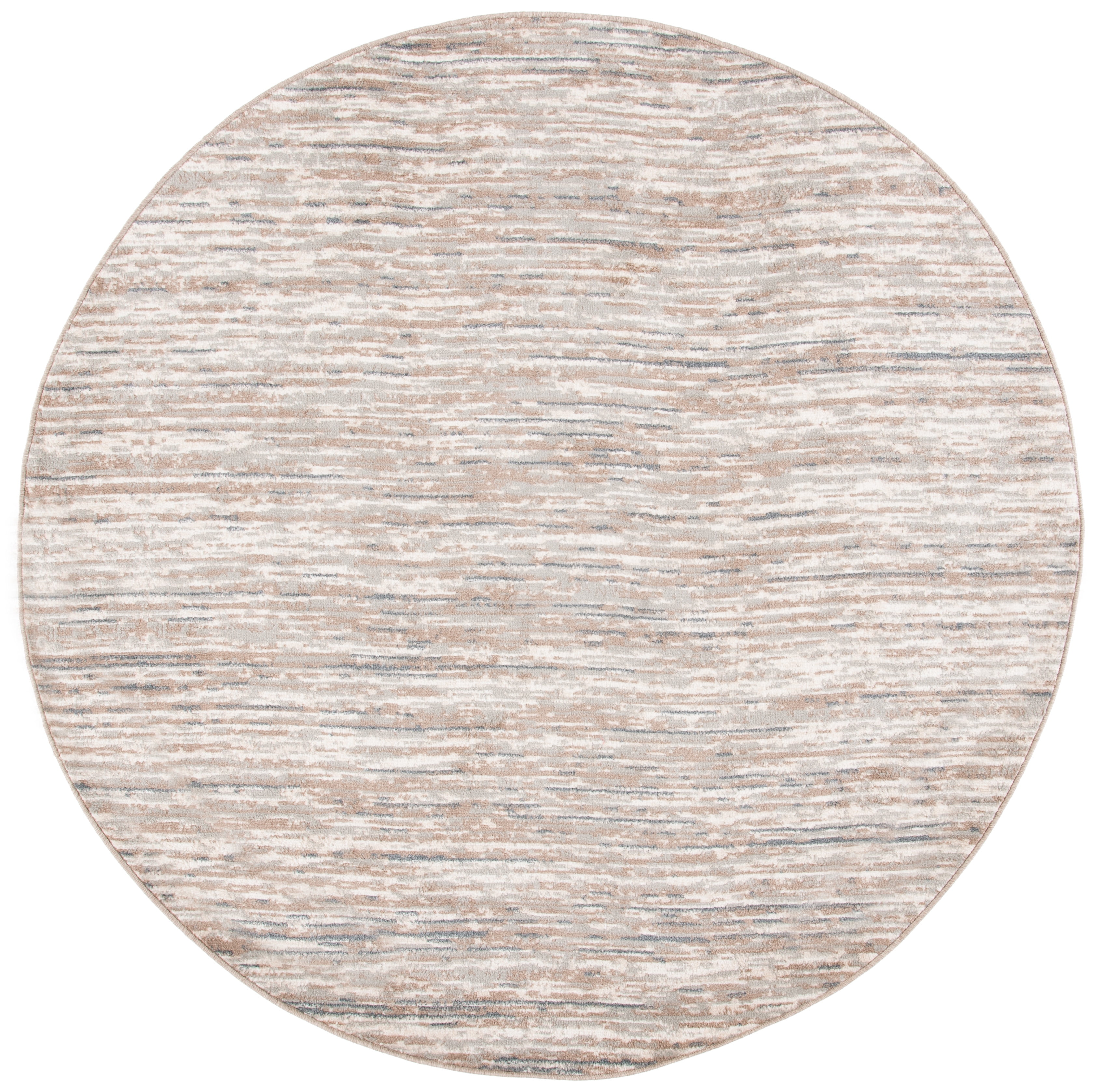 SAFAVIEH Pyramid Ekaterina Abstract Area Rug, Grey/Ivory, 8' x 8' Round