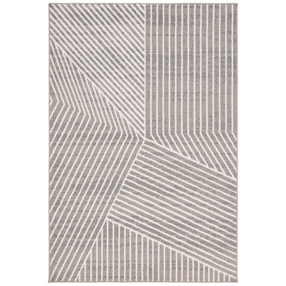 SAFAVIEH Pyramid Hunter Geometric Area Rug, Gray/Ivory, 9' x 12'