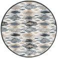 thumbnail image 1 of SAFAVIEH Pyramid Isaiah Medallion Area Rug, Ivory/Grey Navy, 6'7" x 6'7" Round, 1 of 7