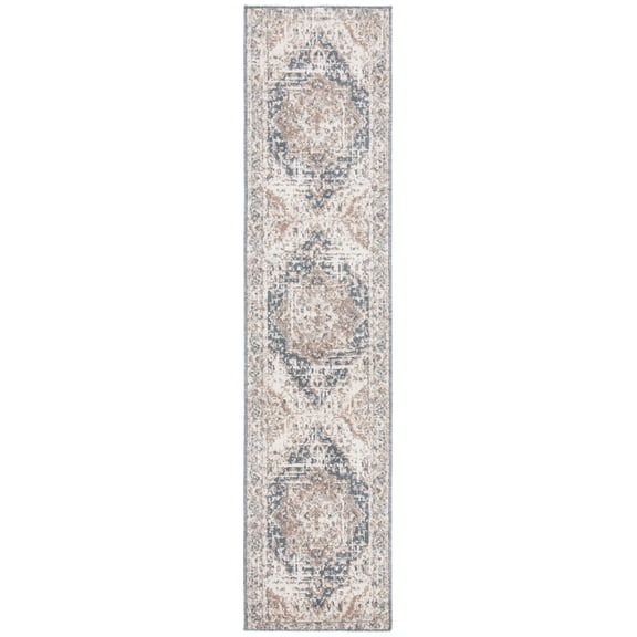 SAFAVIEH Pyramid Jefferson Oriental Runner Rug, Ivory/Beige, 2'2" x 11'