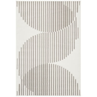 SAFAVIEH Pyramid Lauressa Geometric Area Rug, Ivory/Gray, 8' x 10'