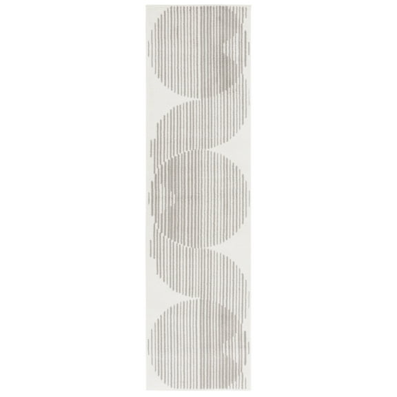 SAFAVIEH Pyramid Lauressa Geometric Runner Rug, Ivory/Gray, 2'2" x 8'