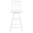 thumbnail image 1 of SAFAVIEH Quai Square Mid Back Counter Stool, White, 1 of 13