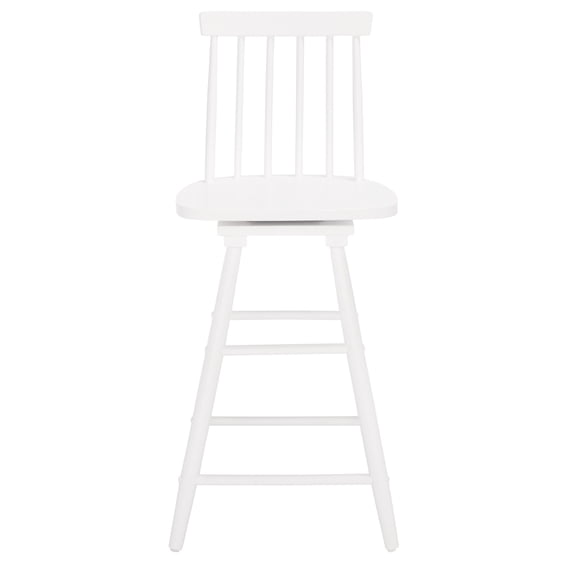 SAFAVIEH Quai Square Mid Back Counter Stool, White