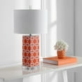 thumbnail image 1 of SAFAVIEH Quatrefoil 27 in. Ceramic Table Lamp with Off-White Cotton Shade, Set of 2, 1 of 6