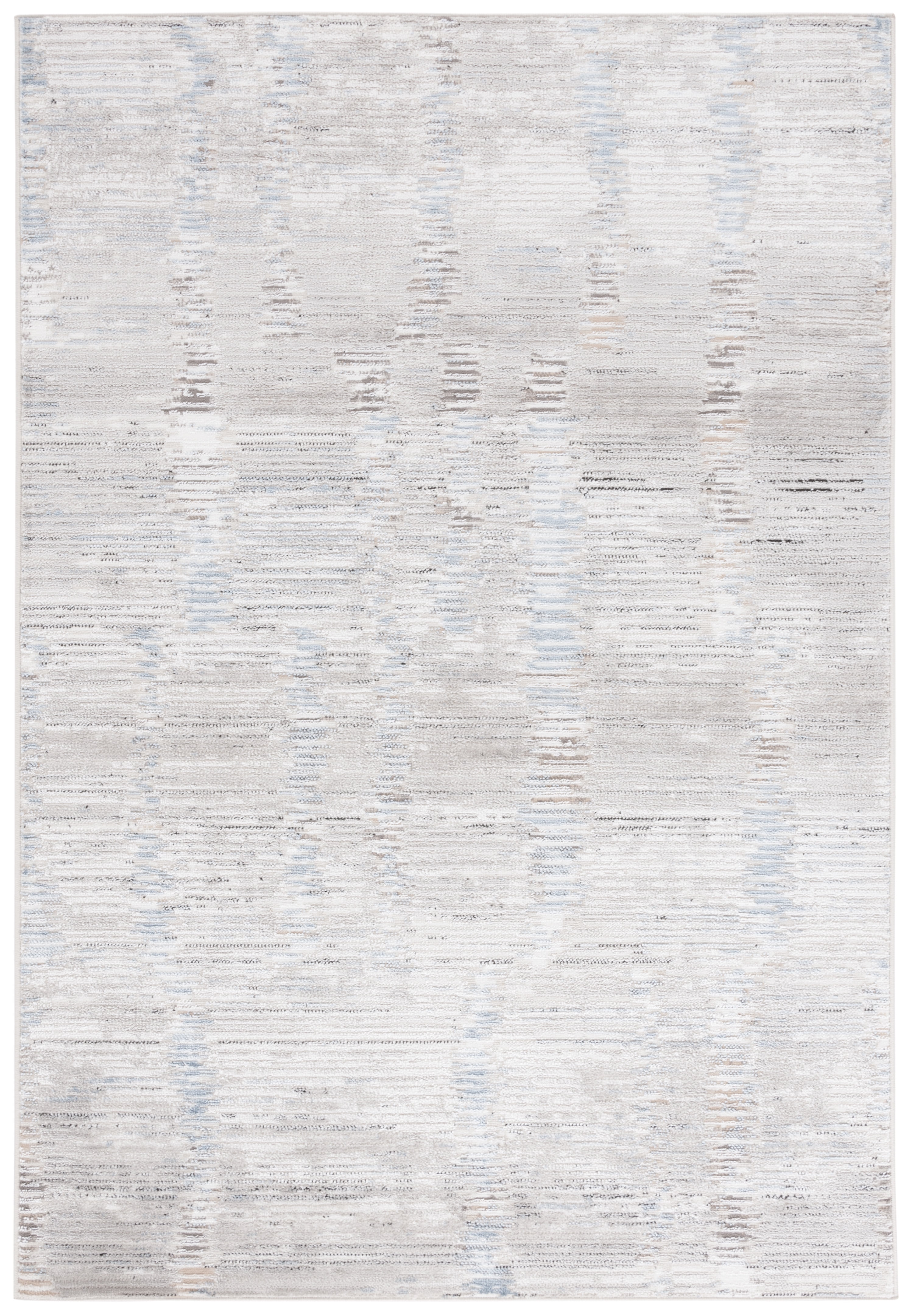SAFAVIEH Quincy Abraham Abstract Indoor/Outdoor Area Rug, Ivory/Light Grey, 8' x 10'