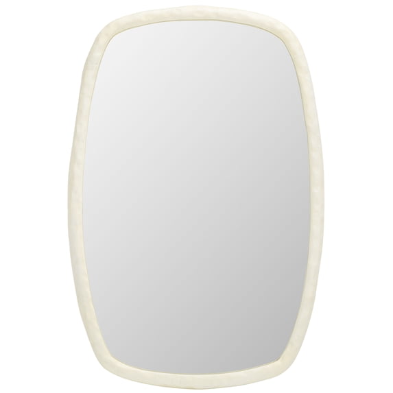 SAFAVIEH Raelee 24 in. x 36 in. Solid Frame Mirror, Ivory