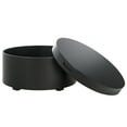 thumbnail image 1 of SAFAVIEH Rafaela Round Tray Top Coffee Table with Storage, Black (23 in. W x 23 in. D x 12.6 in. H), 1 of 13