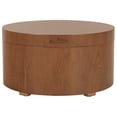 thumbnail image 1 of Safavieh Storage Round Wood Coffee Table, Walnut, 1 of 12