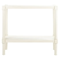 SAFAVIEH Rafiki Distressed White Wood Console Table with Shelf (31.5 in. W x 11.8 in. D x 29.5 in. H)