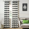thumbnail image 1 of SAFAVIEH Rafina Grommet Curtain Panel, 52" x 84", Grey/White Stripe, 1 of 5