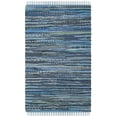 thumbnail image 1 of SAFAVIEH Rag Candis Striped Cotton Area Rug, Blue/Multi, 3' x 5', 1 of 7