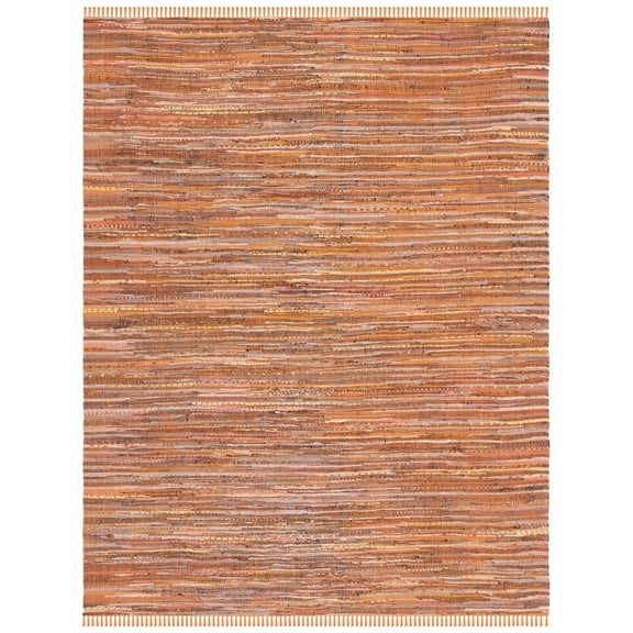 SAFAVIEH Rag Candis Striped Cotton Area Rug, Gold/Multi, 10' x 14'