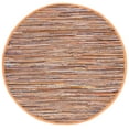 thumbnail image 1 of SAFAVIEH Rag Candis Striped Cotton Area Rug, Gold/Multi, 6' x 6' Round, 1 of 11