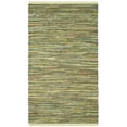 thumbnail image 1 of SAFAVIEH Rag Candis Striped Cotton Area Rug, Light Green/Multi, 4' x 6', 1 of 8