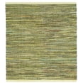 thumbnail image 1 of SAFAVIEH Rag Candis Striped Cotton Area Rug, Light Green/Multi, 6' x 6' Square, 1 of 11