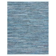 SAFAVIEH Rag Candis Striped Cotton Runner Rug, Blue/Multi, 2'3" x 11'