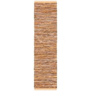 SAFAVIEH Rag Candis Striped Cotton Runner Rug, Gold/Multi, 2'3" x 7'