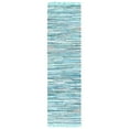 thumbnail image 1 of SAFAVIEH Rag Candis Striped Cotton Runner Rug, Turquoise/Multi, 2'3" x 12', 1 of 9