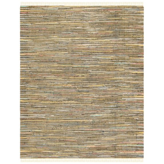 SAFAVIEH Rag Candis Striped Cotton Runner Rug, Yellow/Multi, 2'3" x 12'