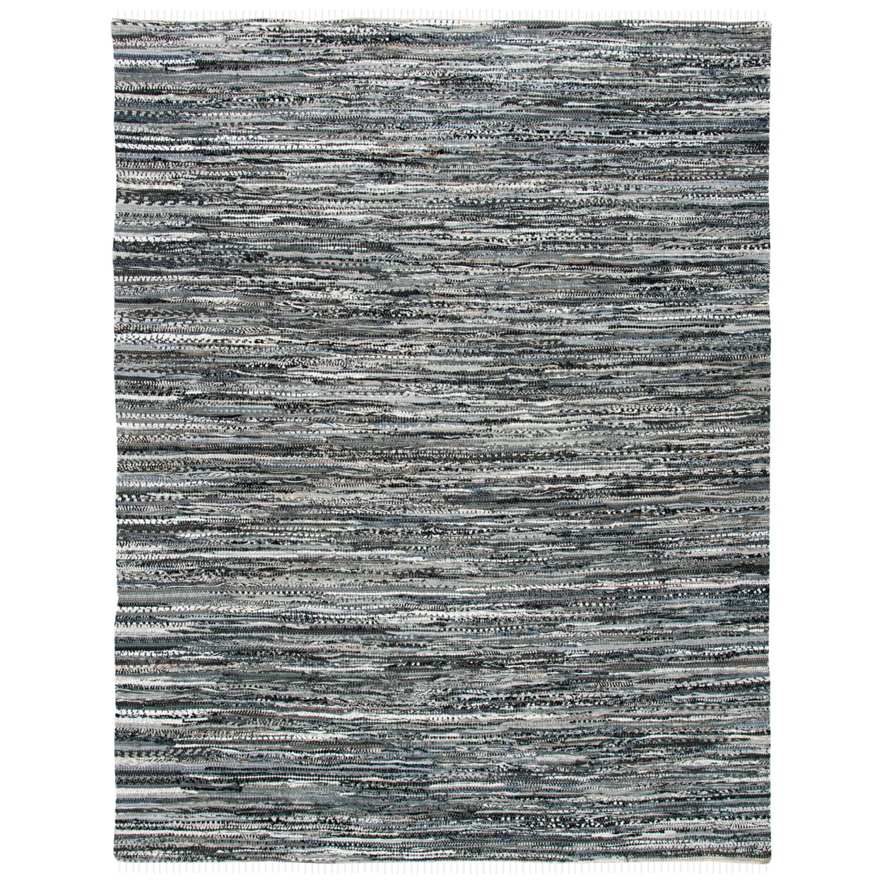 thumbnail image 1 of SAFAVIEH Rag Dania Striped Cotton Area Rug, Grey, 10' x 14', 1 of 10