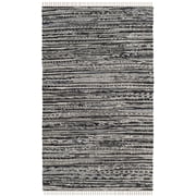 SAFAVIEH Rag Dania Striped Cotton Area Rug, Grey, 2'6" x 4'