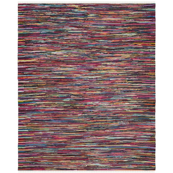 SAFAVIEH Rag Dania Striped Cotton Area Rug, Multi, 10' x 14'