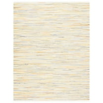 SAFAVIEH Rag Elena Striped Cotton Area Rug, Gold/Multi, 10' x 14'