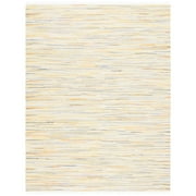 SAFAVIEH Rag Elena Striped Cotton Area Rug, Gold/Multi, 2'6" x 4'