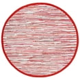 thumbnail image 1 of SAFAVIEH Rag Elena Striped Cotton Area Rug, Red/Multi, 6' x 6' Round, 1 of 12