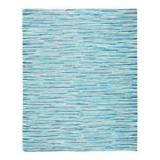 SAFAVIEH Rag Elena Striped Cotton Area Rug, Turquoise/Multi, 2'6" x 4'