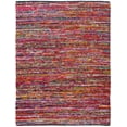 thumbnail image 1 of SAFAVIEH Rag Ermintrude Ikat Cotton Area Rug, Fuchsia/Black, 8' x 10', 1 of 9