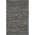 thumbnail image 1 of SAFAVIEH Rag Fergal Striped Cotton Area Rug, Black/Multi, 4' x 6', 1 of 11