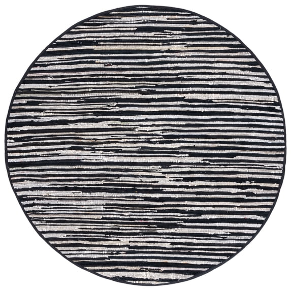 Safavieh Rag Rug Collection Transitional Geometric Flatweave Multicolor Striped Area Rugs 6' x 6 '