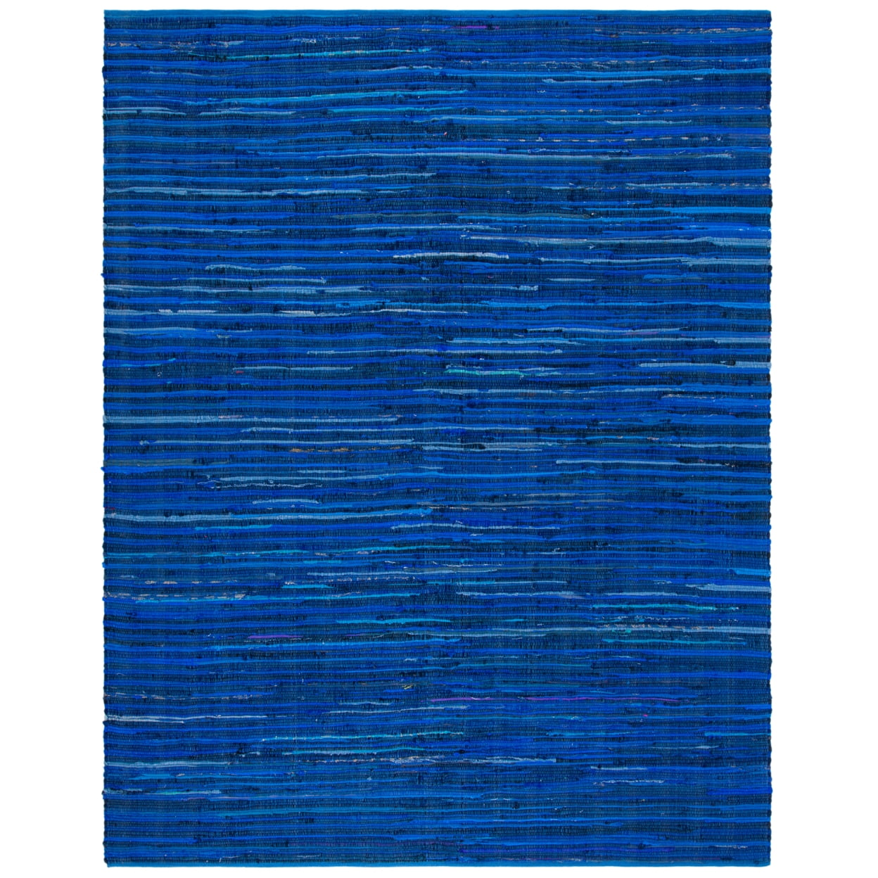 Blue Multi 6' x 9' Flat Woven Cotton Rag Area Rug