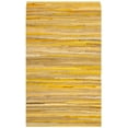 thumbnail image 1 of SAFAVIEH Rag Fergal Striped Cotton Area Rug, Yellow/Multi, 2'6" x 4', 1 of 12